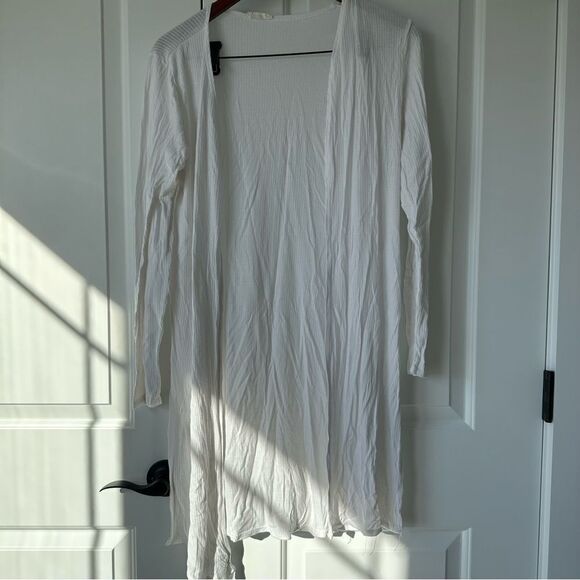 Olivia Rae Lightweight White Longline Cardigan - Picture 2 of 4